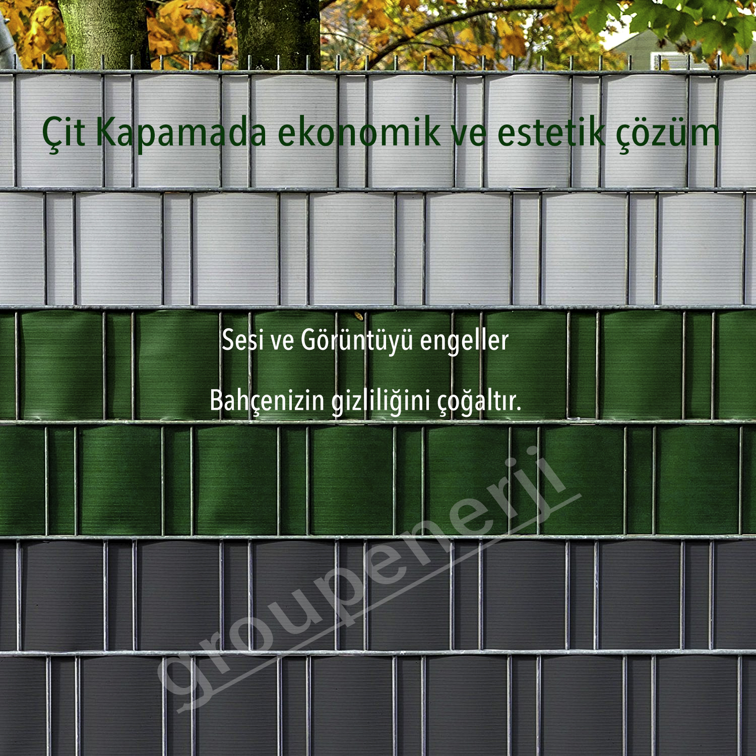 PVC şerit Çit Kapatma-Panel çit-çimçit-dekoratif çit